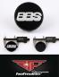 Preview: schwarz / chrom 56 mm 09.24.257 / 10023596 BBS Felgendeckel Embleme